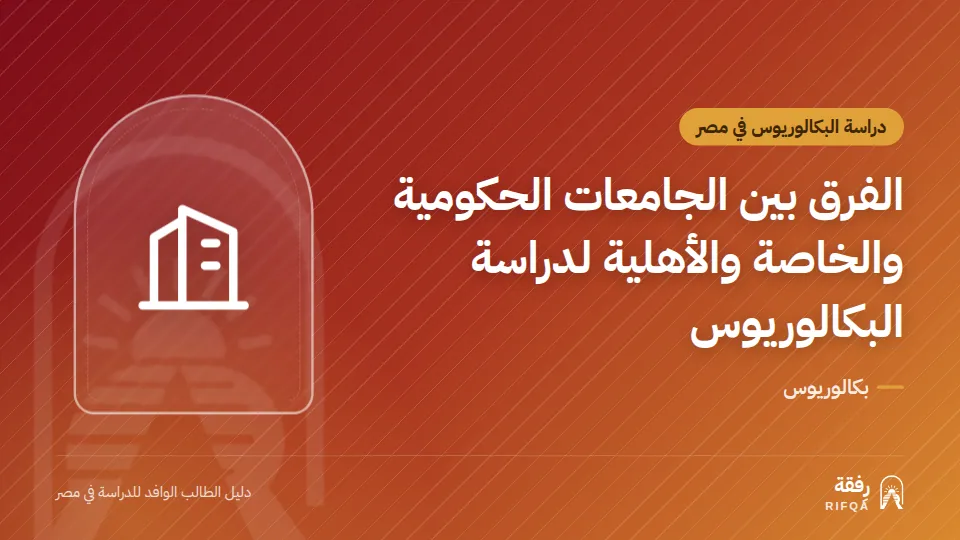 الفرق بين الجامعات الحكومية والخاصة والأهلية لدراسة البكالوريوس